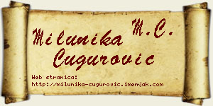Milunika Čugurović vizit kartica